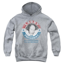 The Three Stooges Larry For President Youth Hoodie (Ages 8-12) Youth Hoodie (Ages 8-12) The Three Stooges   
