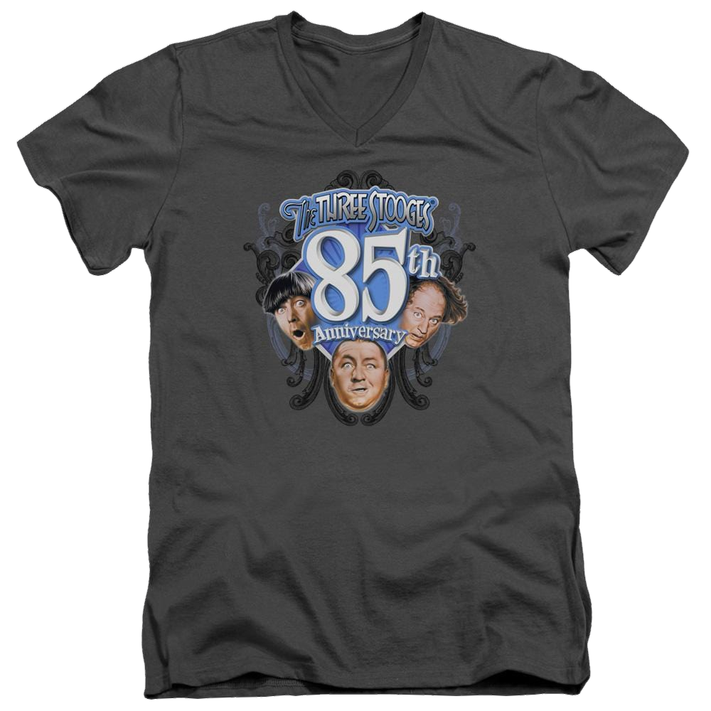 The Three Stooges 85th Anniversary Men's V-Neck T-Shirt Men's V-Neck T-Shirt The Three Stooges   