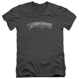 The Three Stooges Metallic Logo Men's V-Neck T-Shirt Men's V-Neck T-Shirt The Three Stooges   