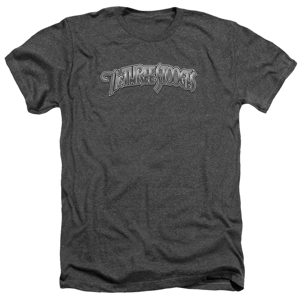 The Three Stooges Metallic Logo Men's Heather T-Shirt Men's Heather T-Shirt The Three Stooges   