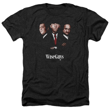Charcoal men's heather t-shirt with The Three Stooges Wiseguys graphic