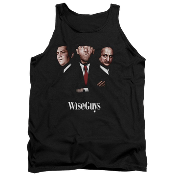 Black men's tank with The Three Stooges Wiseguys graphic