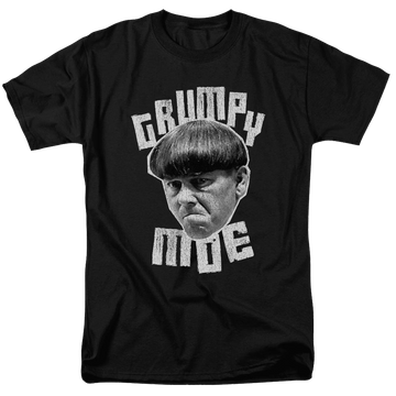 Black men's regular fit t-shirt with The Three Stooges Grumpy Moe graphic