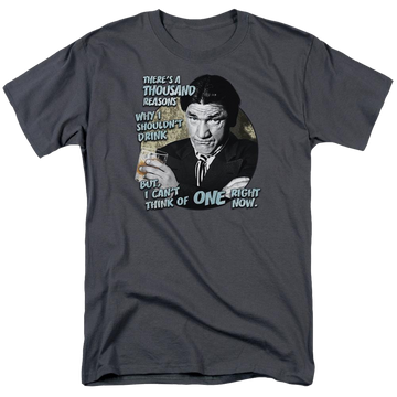 Charcoal men's regular fit t-shirt with The Three Stooges Drink graphic