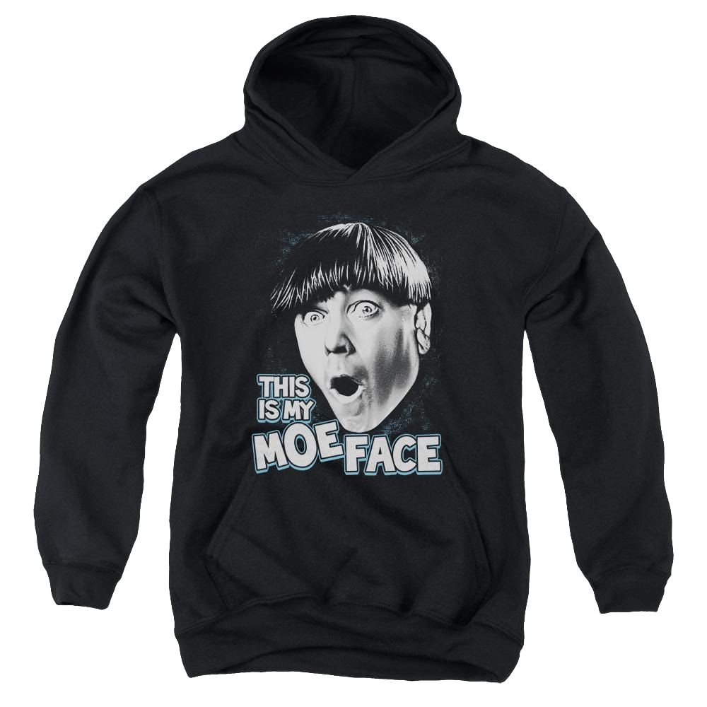 The Three Stooges Moe Face Youth Hoodie (Ages 8-12) Youth Hoodie (Ages 8-12) The Three Stooges   
