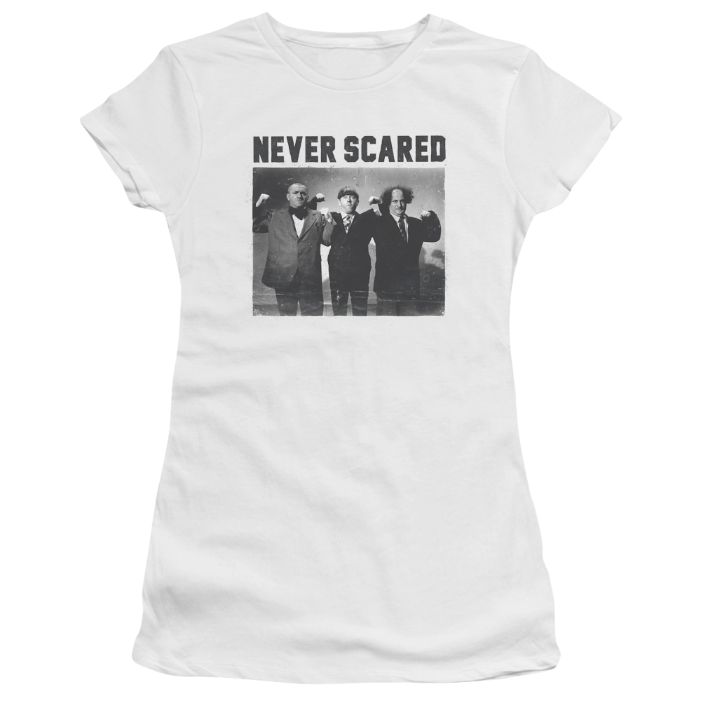 The Three Stooges Never Scared Juniors T-Shirt Juniors T-Shirt The Three Stooges   