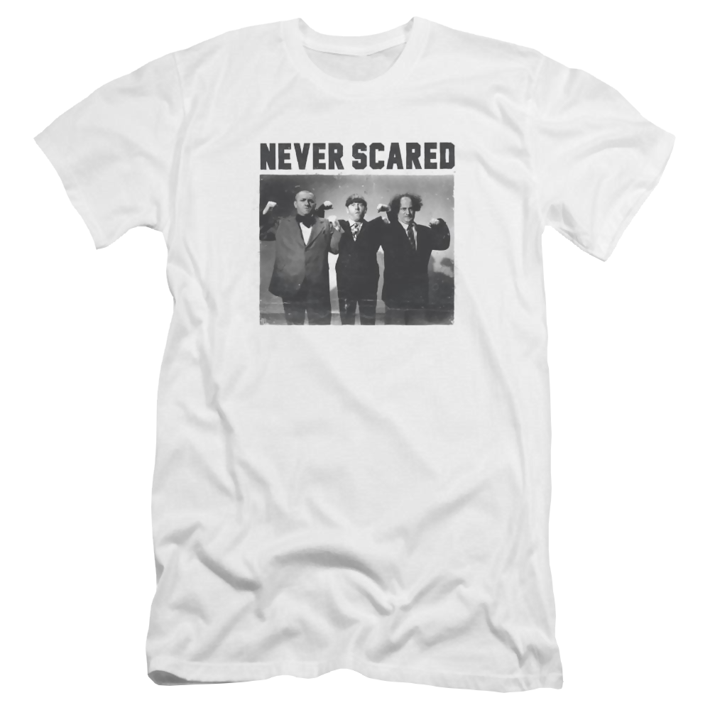 The Three Stooges Never Scared Men's Premium Slim Fit T-Shirt Men's Premium Slim Fit T-Shirt The Three Stooges   