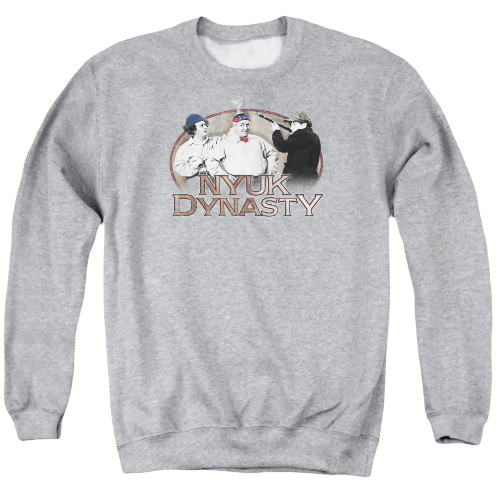 The Three Stooges Nyuk Dynasty Men's Crewneck Sweatshirt Men's Crewneck Sweatshirt The Three Stooges   