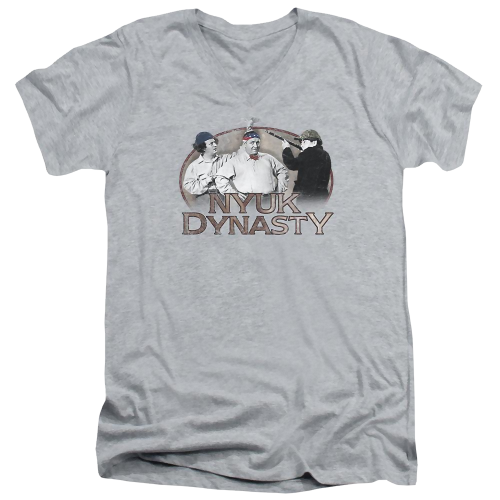The Three Stooges Nyuk Dynasty Men's V-Neck T-Shirt Men's V-Neck T-Shirt The Three Stooges   