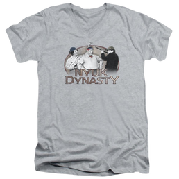 The Three Stooges Nyuk Dynasty Men's V-Neck T-Shirt Men's V-Neck T-Shirt The Three Stooges   