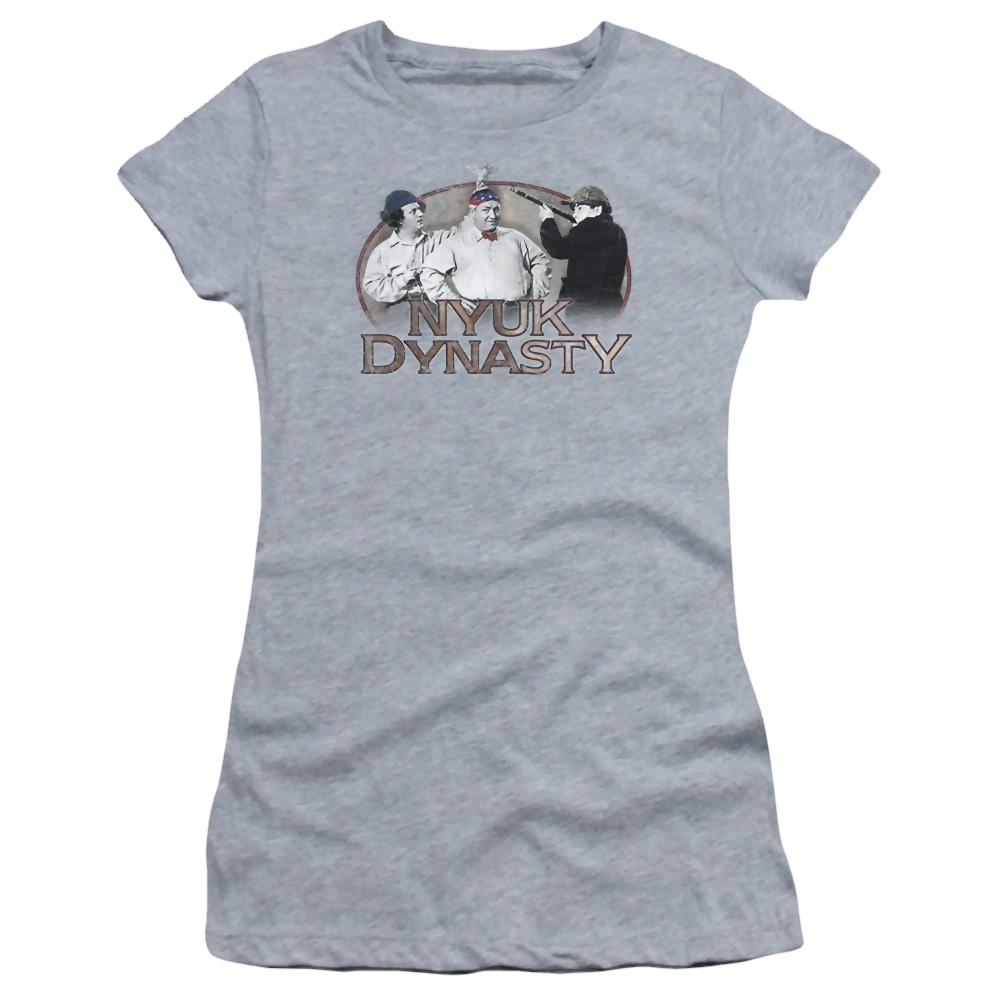 The Three Stooges Nyuk Dynasty Juniors T-Shirt Juniors T-Shirt The Three Stooges   
