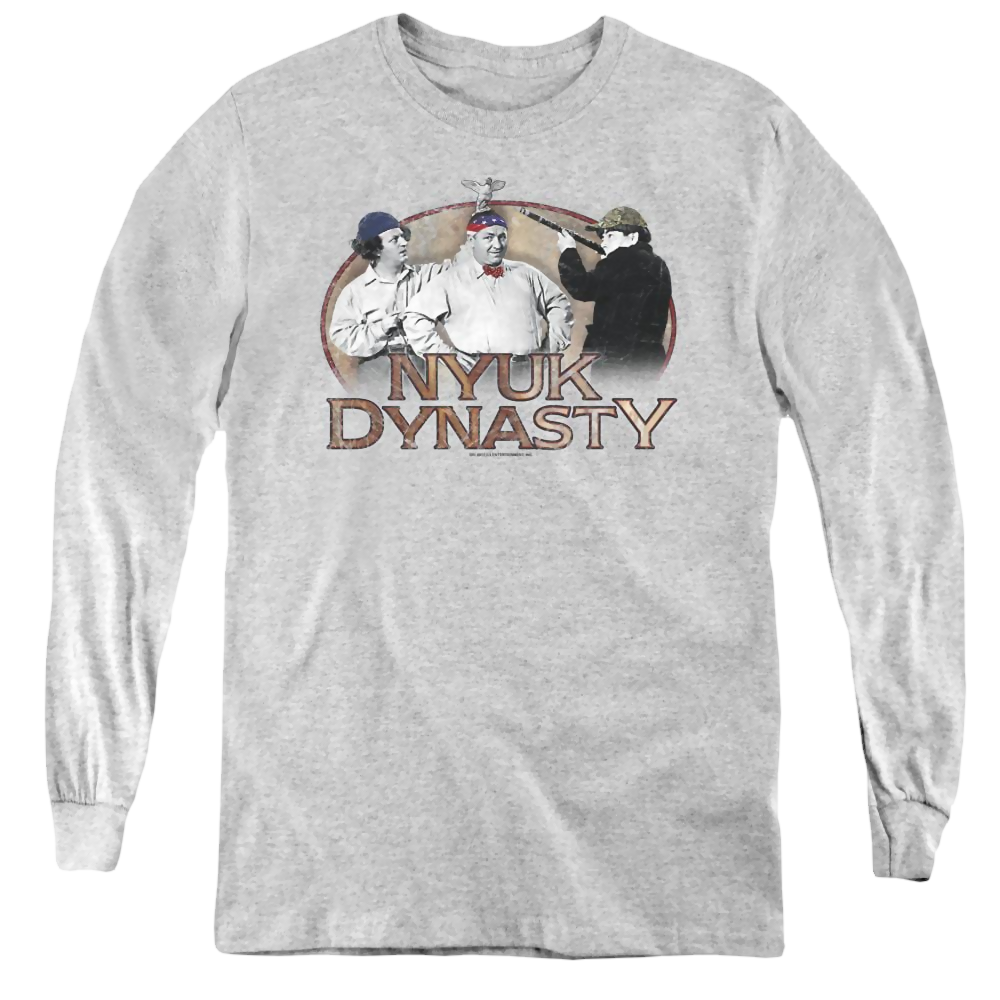 Three Stooges, The Nyuk Dynasty - Youth Long Sleeve T-Shirt Youth Long Sleeve T-Shirt The Three Stooges   