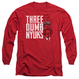 The Three Stooges Three Dumb Nyuks Men's Long Sleeve T-Shirt Men's Long Sleeve T-Shirt The Three Stooges   