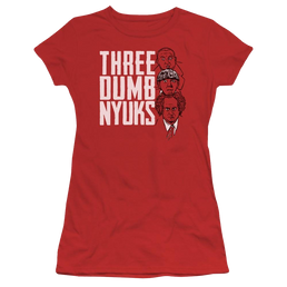The Three Stooges Three Dumb Nyuks Juniors T-Shirt Juniors T-Shirt The Three Stooges   