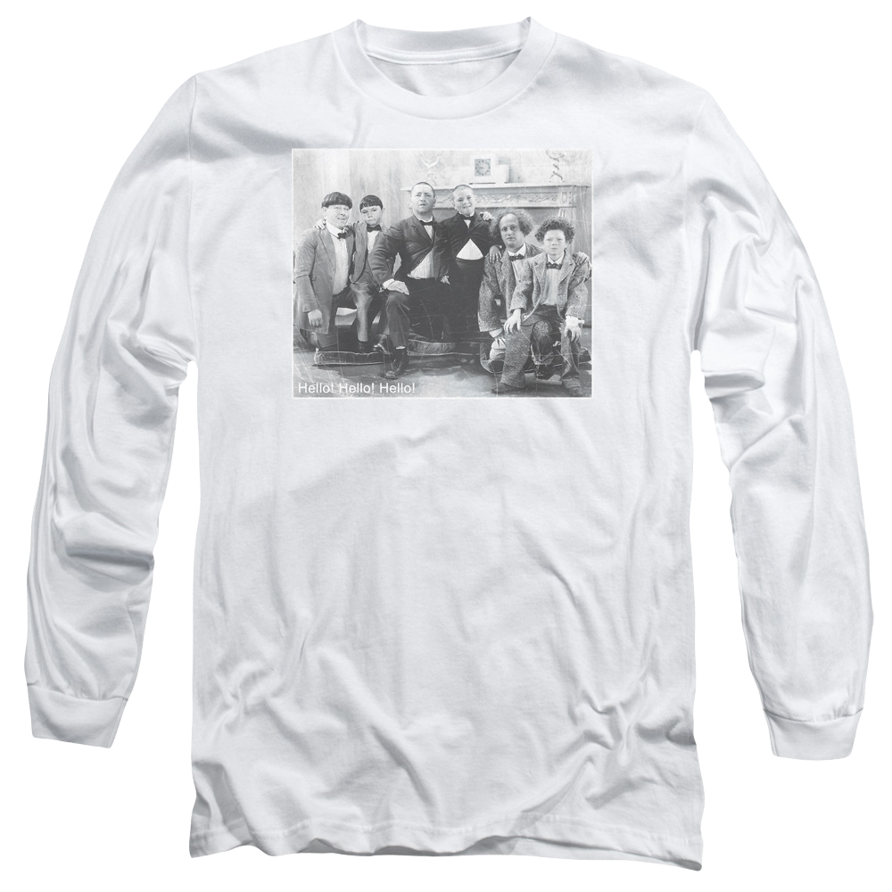 The Three Stooges Hello Men's Long Sleeve T-Shirt Men's Long Sleeve T-Shirt The Three Stooges   