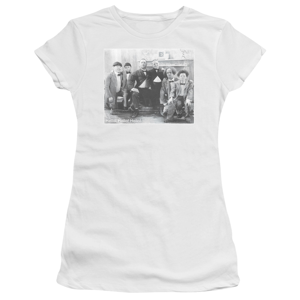 The Three Stooges Hello Juniors T-Shirt Juniors T-Shirt The Three Stooges   