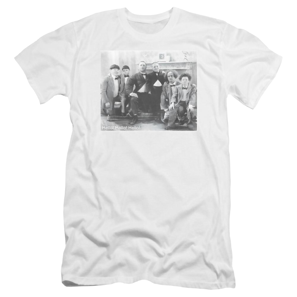 The Three Stooges Hello Men's Premium Slim Fit T-Shirt Men's Premium Slim Fit T-Shirt The Three Stooges   