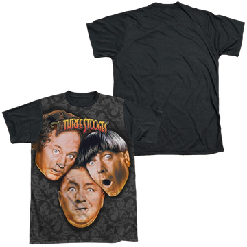 The Three Stooges Stooges All Over men's black back t-shirt