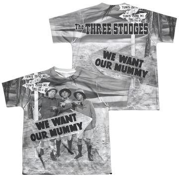 The Three Stooges Tunis 1500 youth all-over print t-shirt for ages 8 to 12