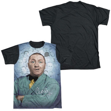 The Three Stooges Curly Heads men's black back t-shirt
