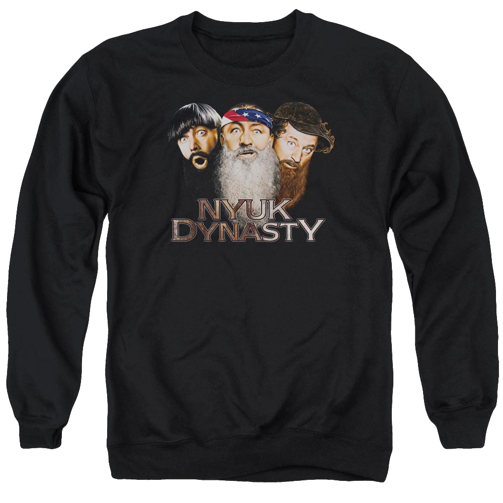 The Three Stooges Nyuk Dynasty 2 Men's Crewneck Sweatshirt Men's Crewneck Sweatshirt The Three Stooges   