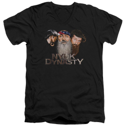 The Three Stooges Nyuk Dynasty 2 Men's V-Neck T-Shirt Men's V-Neck T-Shirt The Three Stooges   
