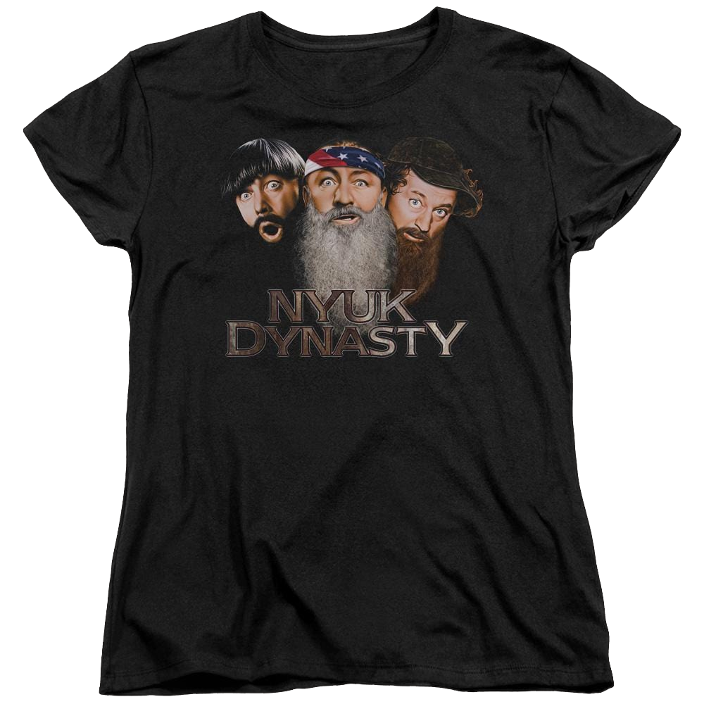 The Three Stooges Nyuk Dynasty 2 Women's T-Shirt Women's T-Shirt The Three Stooges   