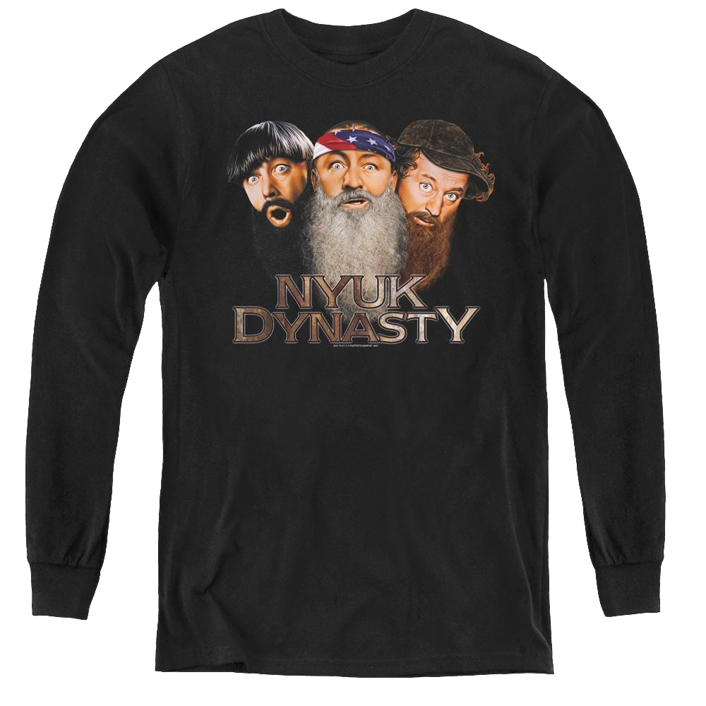 Three Stooges, The Nyuk Dynasty 2 - Youth Long Sleeve T-Shirt Youth Long Sleeve T-Shirt The Three Stooges   