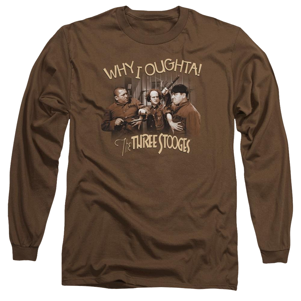 The Three Stooges Why I Oughta Men's Long Sleeve T-Shirt Men's Long Sleeve T-Shirt The Three Stooges   