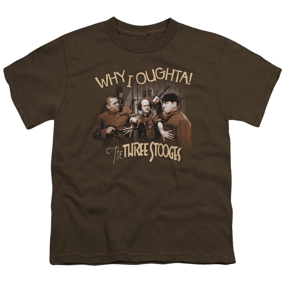The Three Stooges Why I Oughta Youth T-Shirt (Ages 8-12) Youth T-Shirt (Ages 8-12) The Three Stooges   