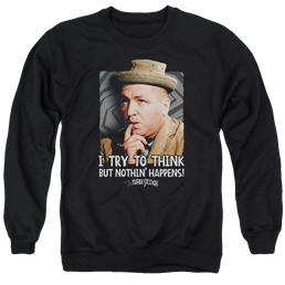 The Three Stooges Try To Think Men's Crewneck Sweatshirt Men's Crewneck Sweatshirt The Three Stooges   