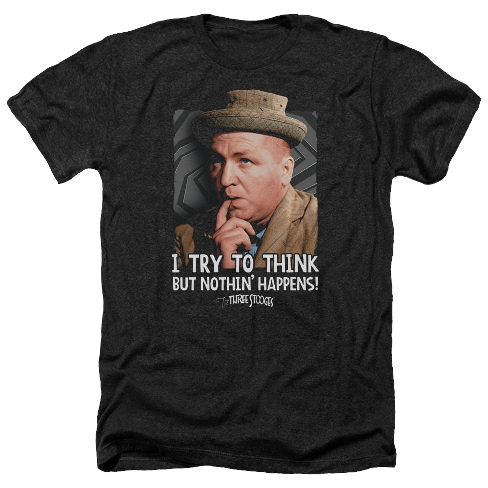 The Three Stooges Try To Think Men's Heather T-Shirt Men's Heather T-Shirt The Three Stooges   