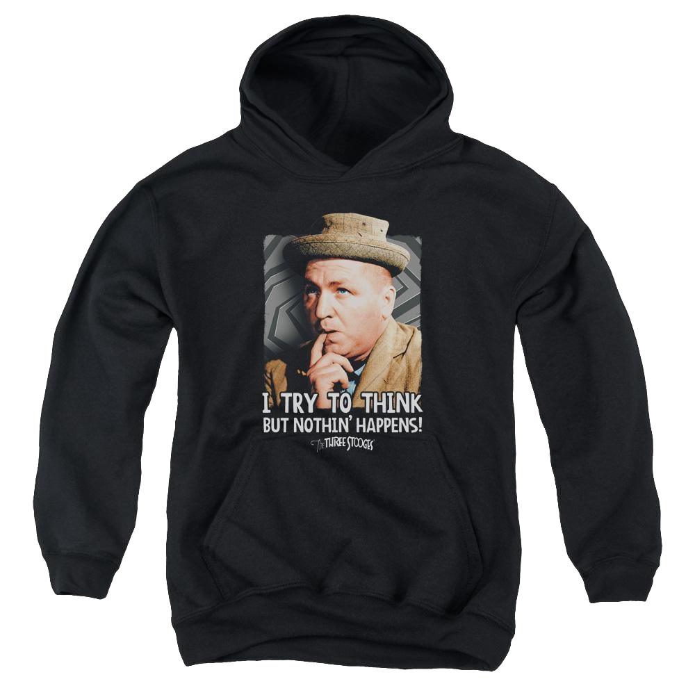 The Three Stooges Try To Think Youth Hoodie (Ages 8-12) Youth Hoodie (Ages 8-12) The Three Stooges   
