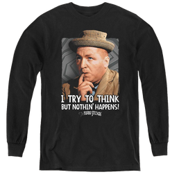 Three Stooges, The Try To Think - Youth Long Sleeve T-Shirt Youth Long Sleeve T-Shirt The Three Stooges   