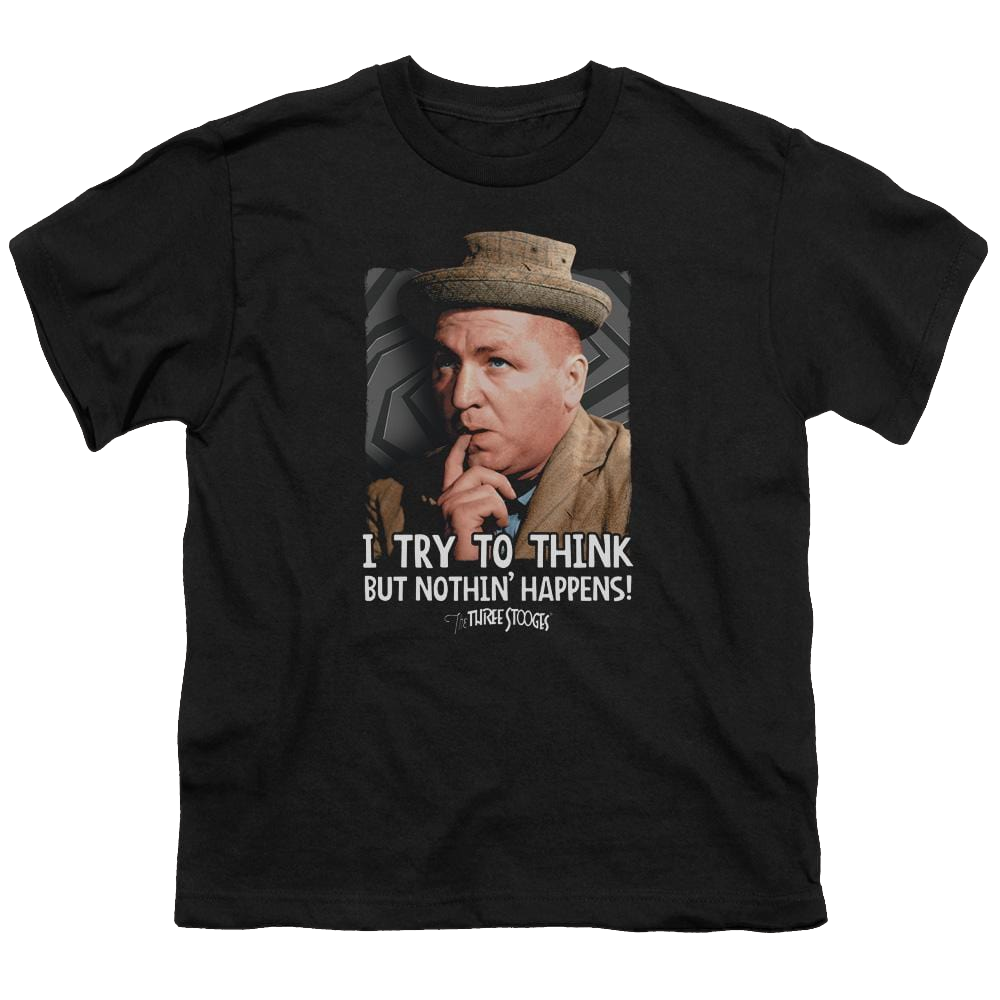 The Three Stooges Try To Think Youth T-Shirt (Ages 8-12) Youth T-Shirt (Ages 8-12) The Three Stooges   