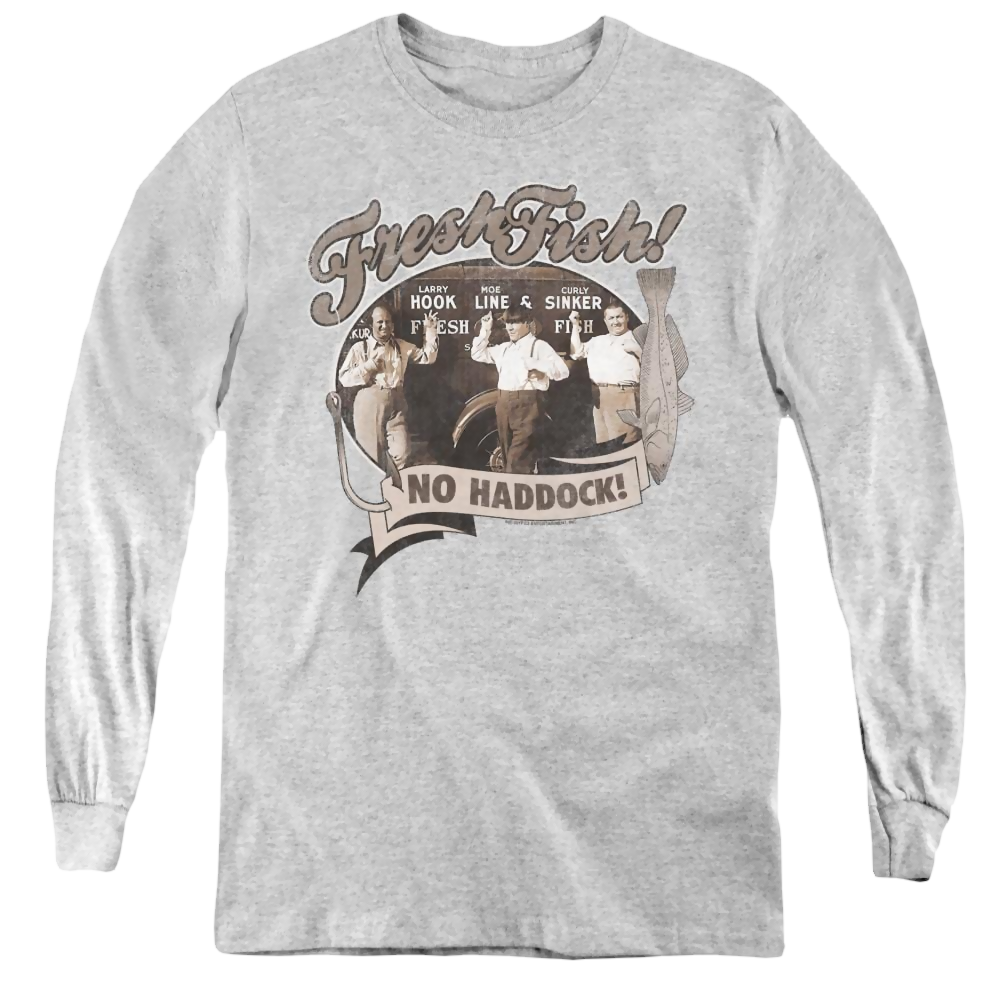 Three Stooges, The Fresh Fish - Youth Long Sleeve T-Shirt Youth Long Sleeve T-Shirt The Three Stooges   