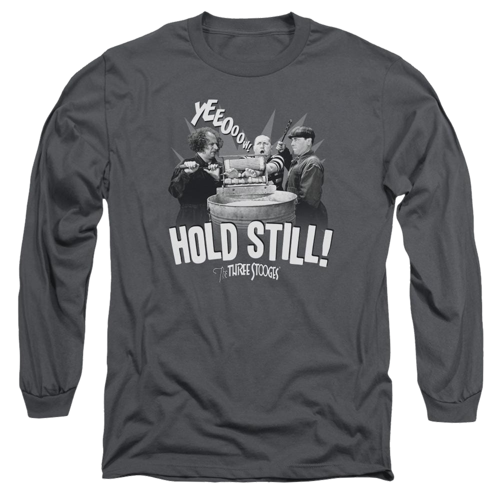 The Three Stooges Hold Still Men's Long Sleeve T-Shirt Men's Long Sleeve T-Shirt The Three Stooges   