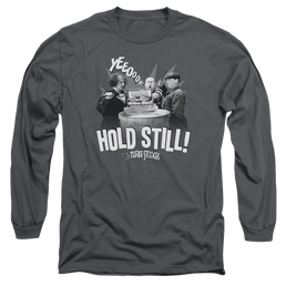 The Three Stooges Hold Still Men's Long Sleeve T-Shirt Men's Long Sleeve T-Shirt The Three Stooges   