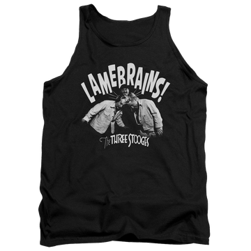 Black men's tank with The Three Stooges Lamebrains graphic