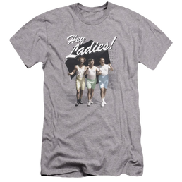 The Three Stooges Hey Ladies Men's Premium Slim Fit T-Shirt Men's Premium Slim Fit T-Shirt The Three Stooges   