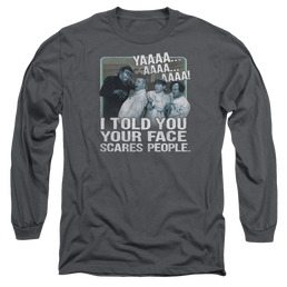 The Three Stooges Scares People Men's Long Sleeve T-Shirt Men's Long Sleeve T-Shirt The Three Stooges   