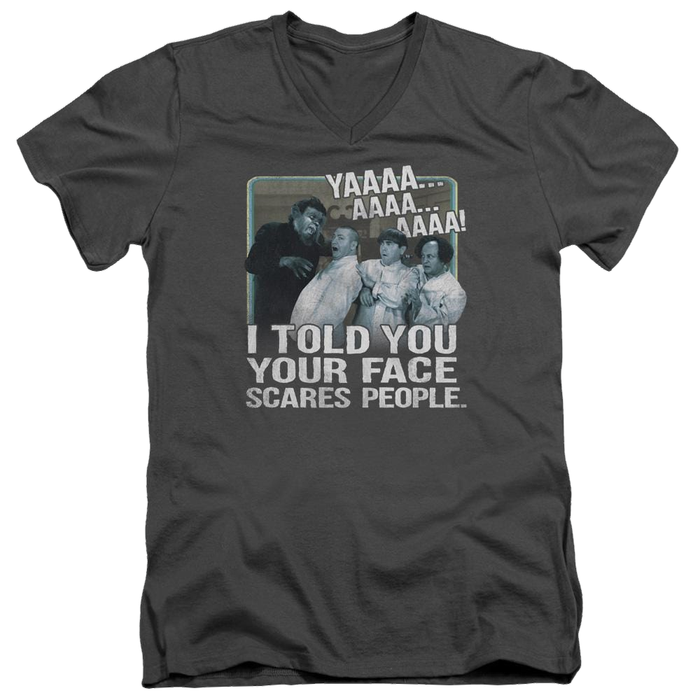 The Three Stooges Scares People Men's V-Neck T-Shirt Men's V-Neck T-Shirt The Three Stooges   