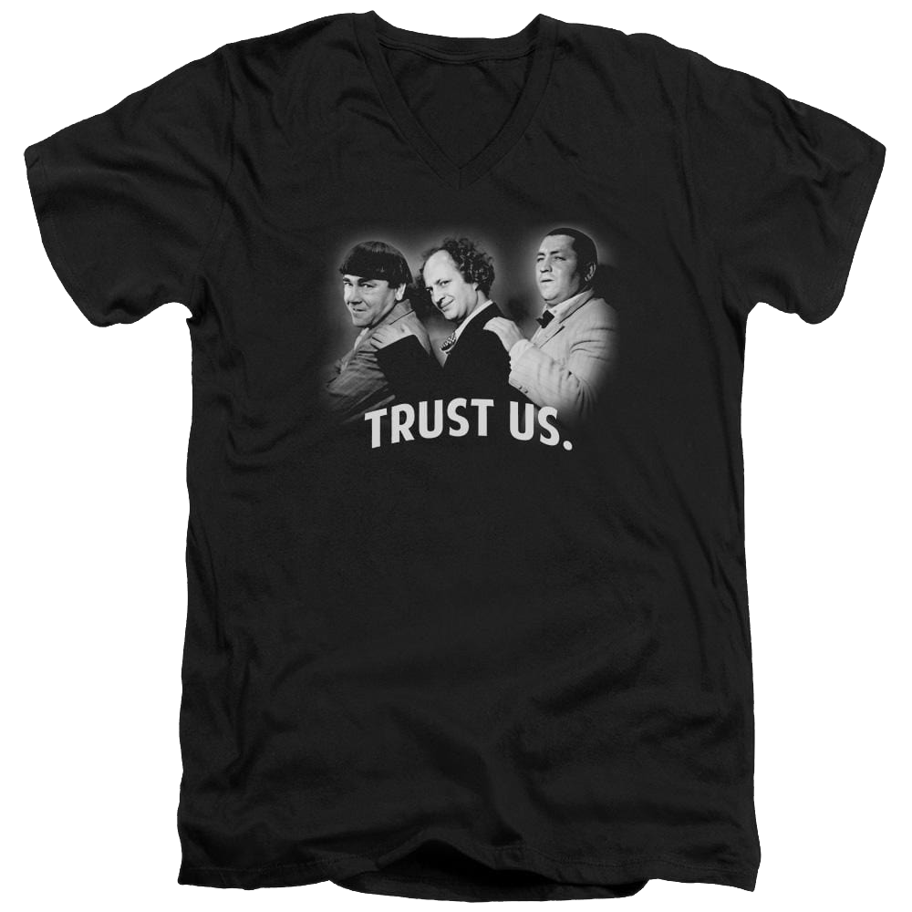 The Three Stooges Turst Us Men's V-Neck T-Shirt Men's V-Neck T-Shirt The Three Stooges   