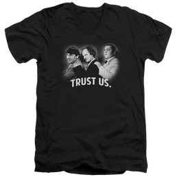 The Three Stooges Turst Us Men's V-Neck T-Shirt Men's V-Neck T-Shirt The Three Stooges   