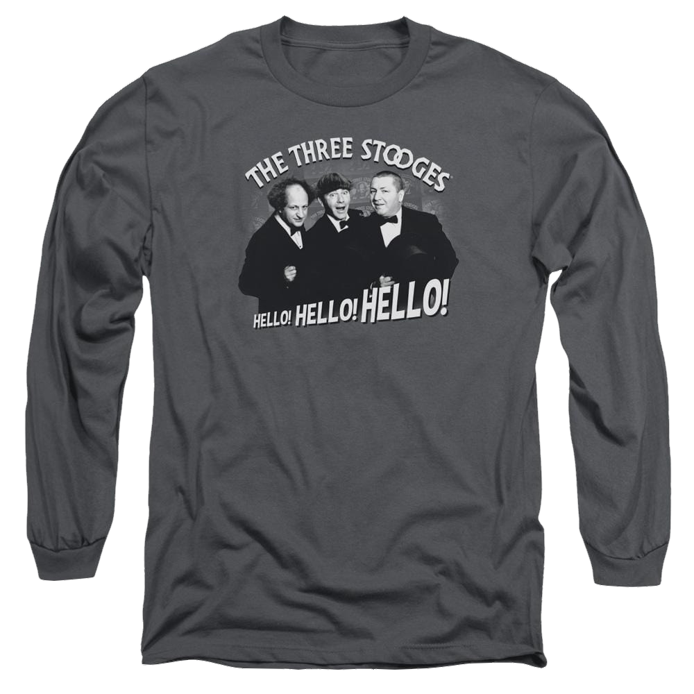 The Three Stooges Hello Again Men's Long Sleeve T-Shirt Men's Long Sleeve T-Shirt The Three Stooges   