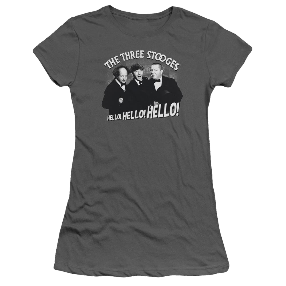 The Three Stooges Hello Again Juniors T-Shirt Juniors T-Shirt The Three Stooges   