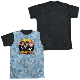 The Three Stooges Portraits Men's Black Back T-Shirt Men's Black Back T-Shirt The Three Stooges   