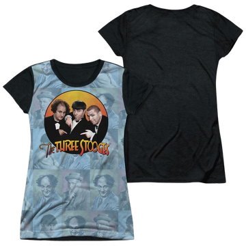 The Three Stooges Portraits juniors black back t-shirt