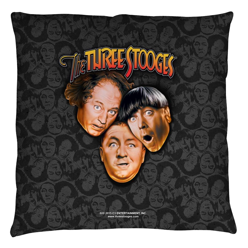 Three Stooges Stooges All Over Throw Pillow Throw Pillows The Three Stooges   