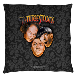 Three Stooges Stooges All Over Throw Pillow Throw Pillows The Three Stooges   